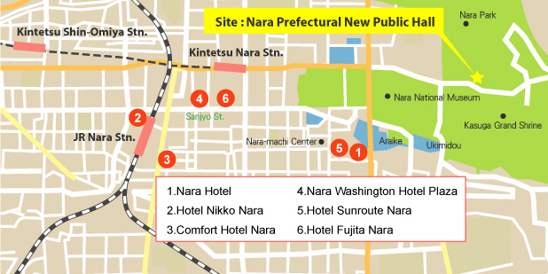 Nara hotel map